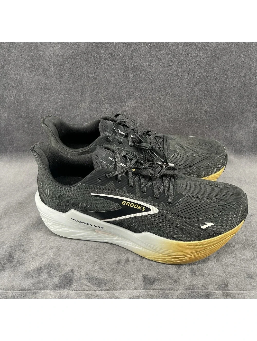 Brooks Hyperion Max 2 Men’s Running Shoes Black Gold US 10 D 1104341D098